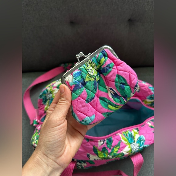 VERA BRADLEY Medium Traveler Bag Carry On Tote - Tropical Paradise Pink - Picture 10 of 10